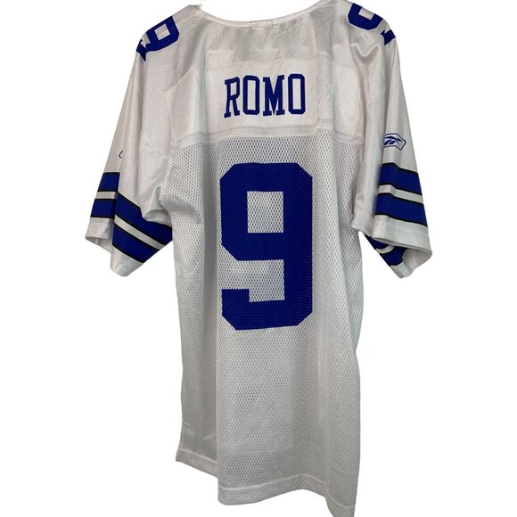 Mens Reebok NFL Tony Romo #9 Dallas Cowboys Jersey White Size M EUC 7757 - Picture 4 of 8